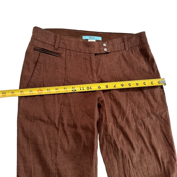 Marciano Brown Linen Capri Pants Size 4 - Picture 13 of 17